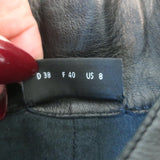 Akris Lamb Leather Tunic Black Size US 8 Sleeveless Top