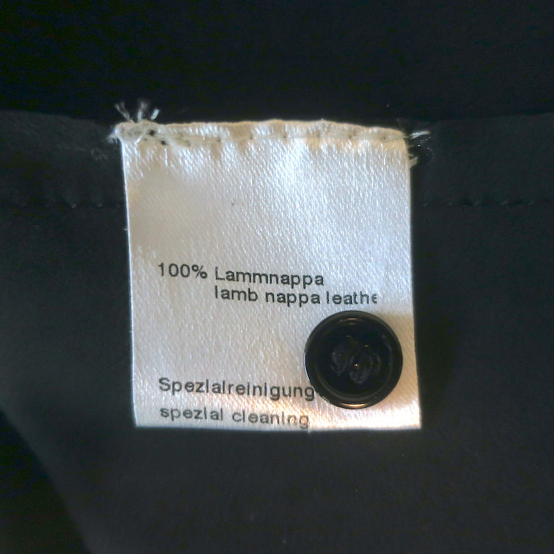 Akris Lamb Leather Tunic Black Size US 8 Sleeveless Top