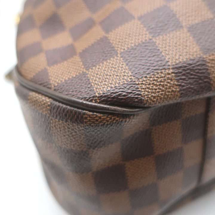 Louis Vuitton Evora MM Shoulder Bag Brown Damier Canvas with Pochette Cles