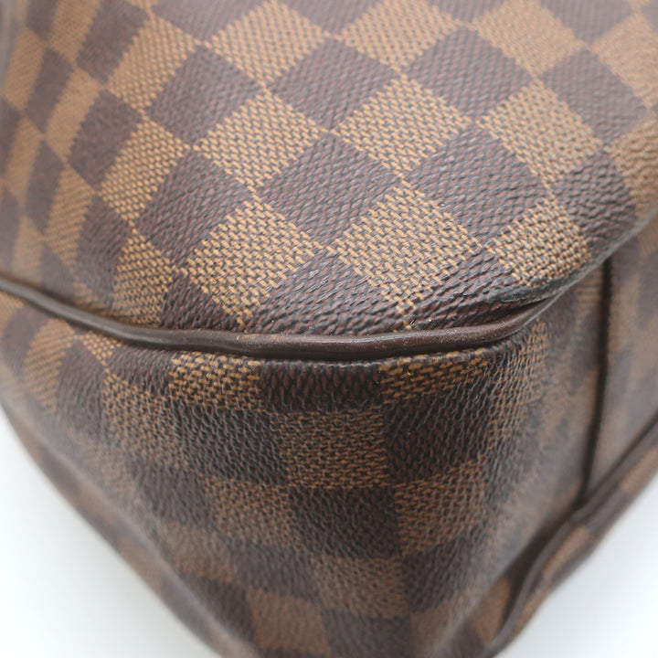 Louis Vuitton Evora MM Shoulder Bag Brown Damier Canvas with Pochette Cles