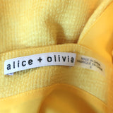 Alice + Olivia Cynthia Bow-Strap Tiered Midi Dress Yellow Size 6