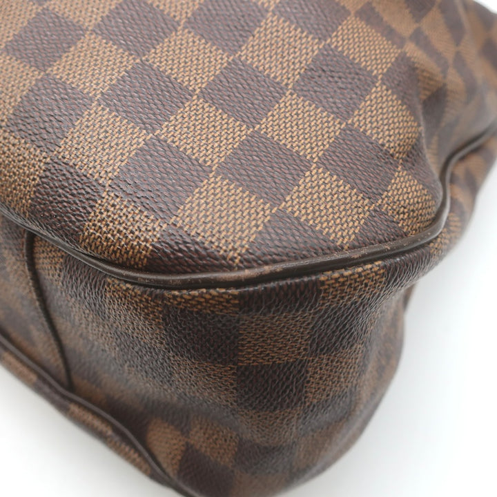 Louis Vuitton Evora MM Shoulder Bag Brown Damier Canvas with Pochette Cles