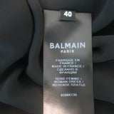 Balmain Sequined Puff Sleeve Mock Neck Mini Dress Emerald Size 40