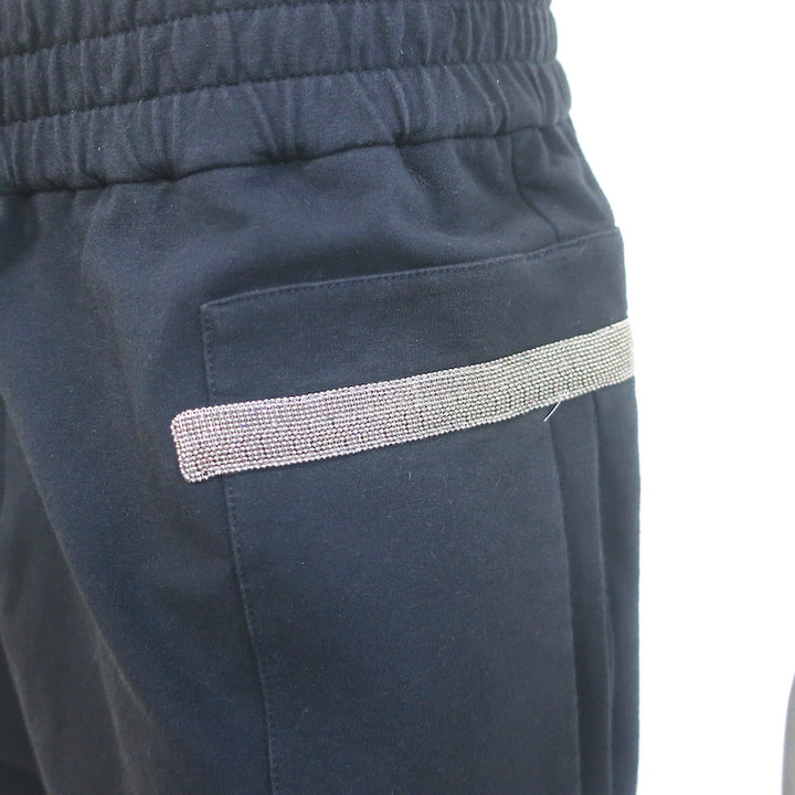 Brunello Cucinelli Monili-Trim Bomber Jacket &amp; Sweatpants Set Navy Size Medium