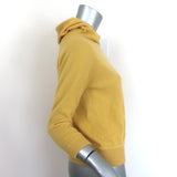 Jill Roberts cashmere shrunken hoodie in yellow, authentic pre-owned luxury piece, gently worn, est XS