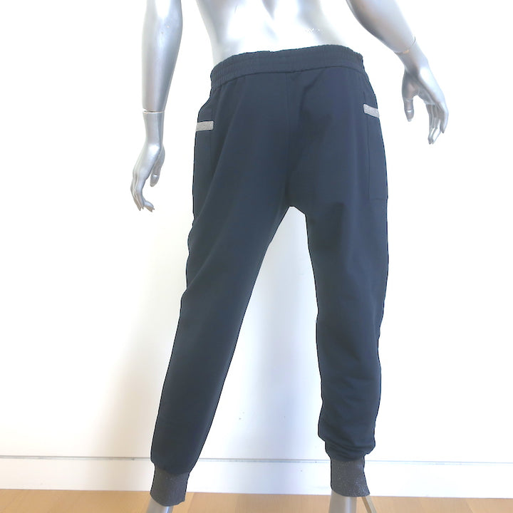 Brunello Cucinelli Monili-Trim Bomber Jacket &amp; Sweatpants Set Navy Size Medium