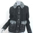 Chanel Boucle-Trimmed Denim Jacket Black Stretch Cotton Size 34
