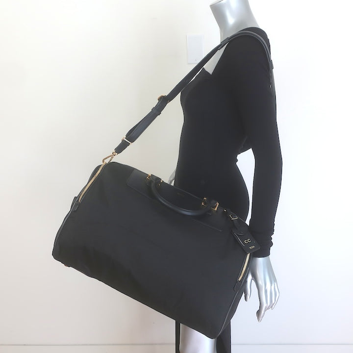 TUMI Larkin Ashbury Duffel Bag Black Leather-Trim Nylon NEW