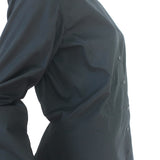 Alaia Shirtdress Black Gathered Cotton Size 42 Long Sleeve Mini Dress