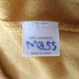 Jill Roberts cashmere shrunken hoodie in soft yellow, luxury pre-owned pullover, estimated XS