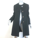 Prada Coat Black Virgin Wool Size 44 Button-Front Jacket