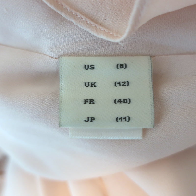 Adam Lippes Sequined Chiffon Gown Light Pink Size US 8 Blouson-Sleeve Maxi Dress