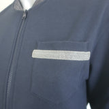 Brunello Cucinelli Monili-Trim Bomber Jacket & Sweatpants Set Navy Size Medium