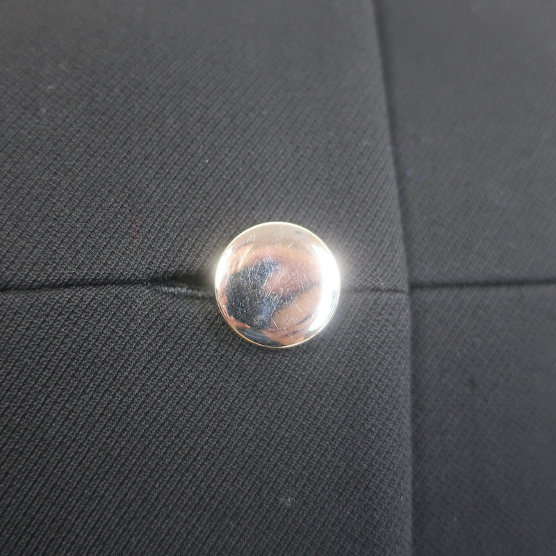 Prada Coat Black Virgin Wool Size 44 Button-Front Jacket