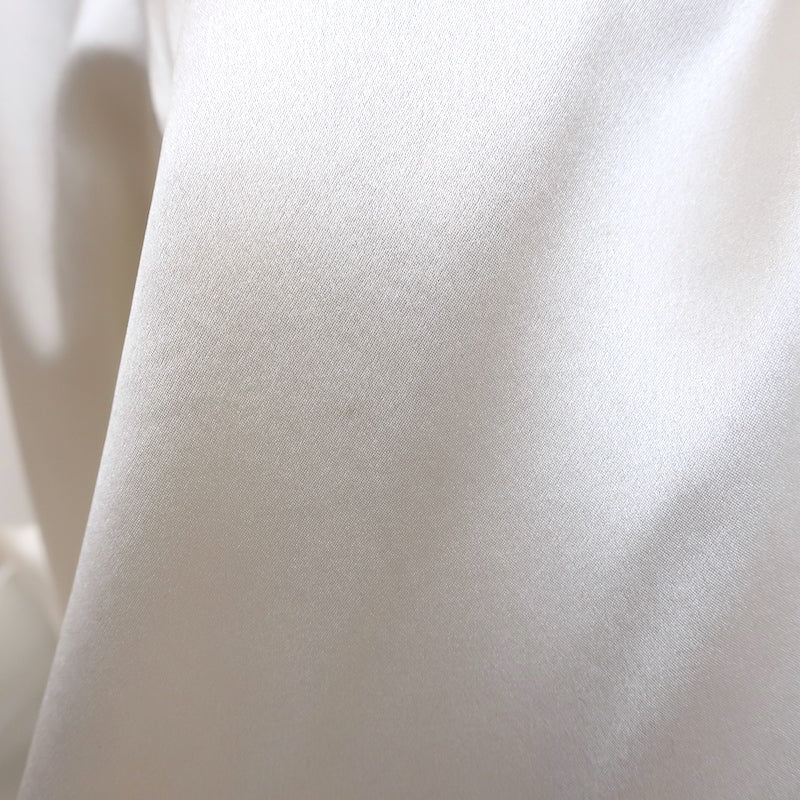 3.1 Phillip Lim twist-neck blouse in ivory silk satin, long-sleeve designer top — pre-owned.
