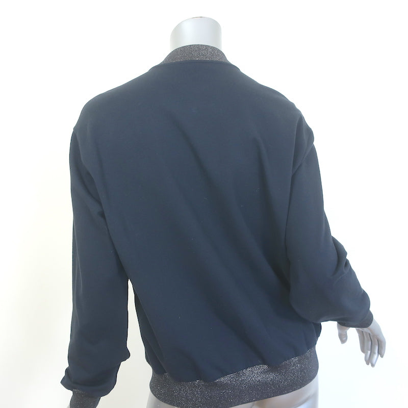 Brunello Cucinelli Monili-Trim Bomber Jacket &amp; Sweatpants Set Navy Size Medium