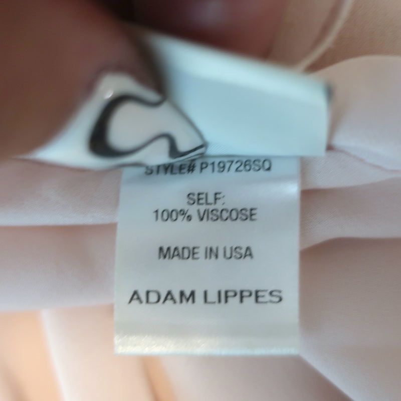 Adam Lippes Sequined Chiffon Gown Light Pink Size US 8 Blouson-Sleeve Maxi Dress