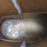 Miron Crosby Brooke Short Western Boots Cream Star-Embroidered Leather Size 6.5