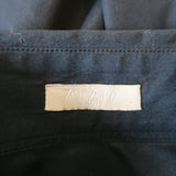 Alaia Shirtdress Black Gathered Cotton Size 42 Long Sleeve Mini Dress