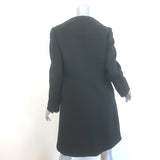 Prada Coat Black Virgin Wool Size 44 Button-Front Jacket