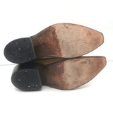 Miron Crosby Brooke Short Western Boots Cream Star-Embroidered Leather Size 6.5