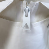 Bottega Veneta Hooded Rain Coat White Coated Linen Size Medium