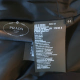 Prada Coat Black Virgin Wool Size 44 Button-Front Jacket
