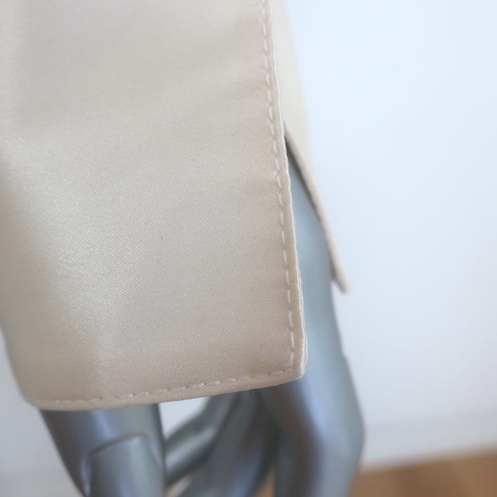 3.1 Phillip Lim twist-neck blouse in ivory silk satin, long sleeve size 6, pre-owned authentic luxury piece
