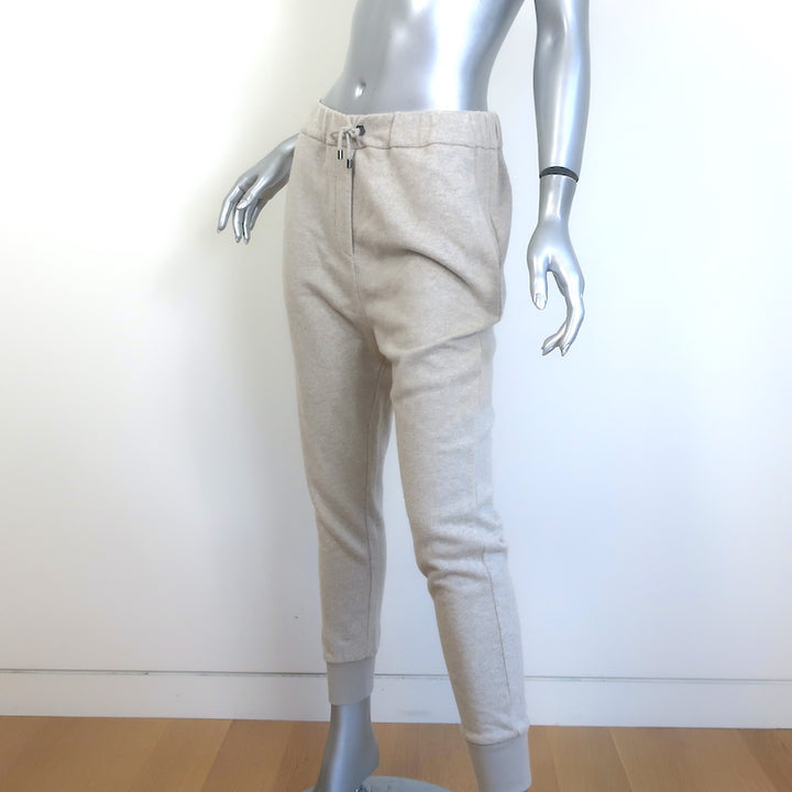 Brunello Cucinelli Monili-Trim Cashmere Hoodie &amp; Sweatpants Oatmeal Size Small
