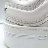 Celine Block Platform Low Top Sneakers White Leather Size 35