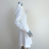 Stella McCartney Shirtdress Leila White Cotton Pique Size 40 Long Sleeve Mini
