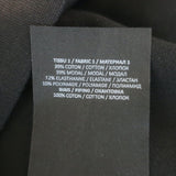 Balmain 6-Button Raglan T-Shirt Black Stretch Jersey Size Large Short Sleeve Top