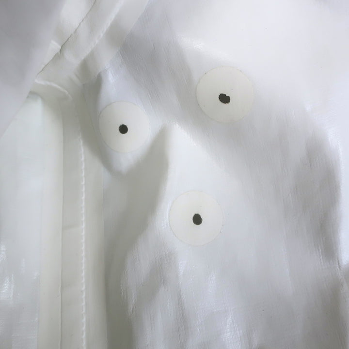 Bottega Veneta Hooded Rain Coat White Coated Linen Size Medium