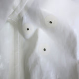 Bottega Veneta Hooded Rain Coat White Coated Linen Size Medium