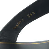 Valentino Roman Stud Ankle Strap Platform Sandals Black Leather Size 39.5 NEW