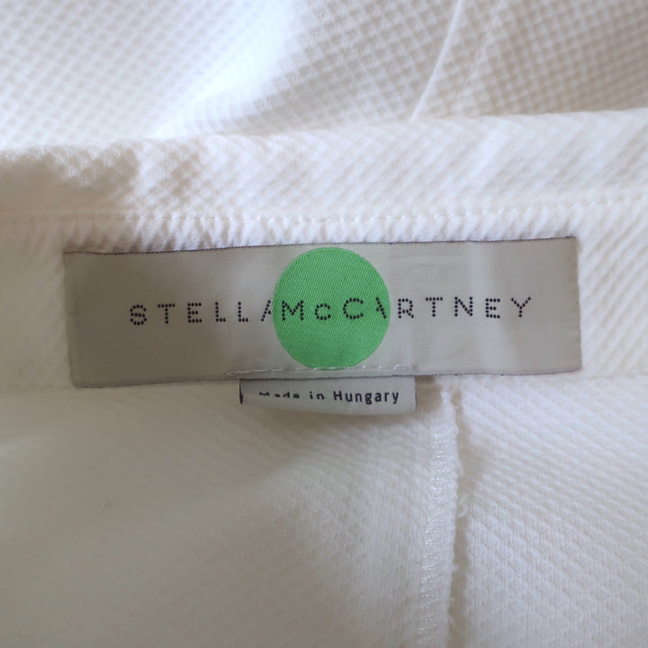 Stella McCartney Shirtdress Leila White Cotton Pique Size 40 Long Sleeve Mini