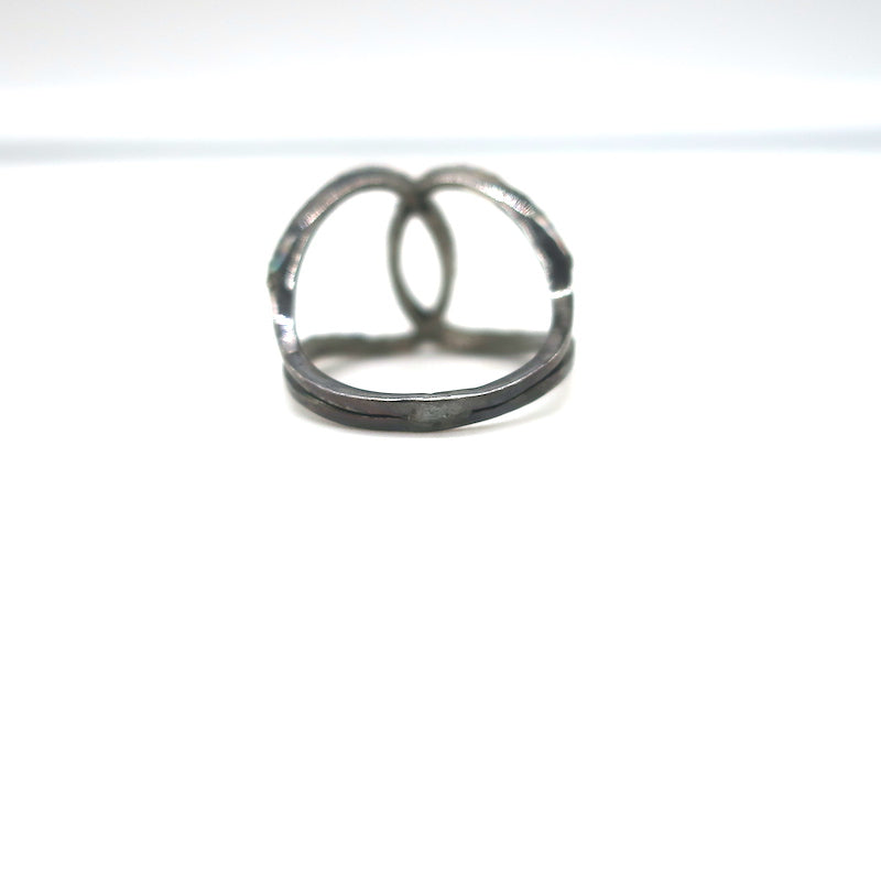 Interlocking Oxidized Diamond Ring Size 6