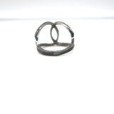 Interlocking Oxidized Diamond Ring Size 6