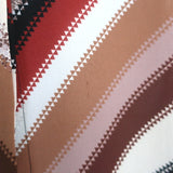 Altuzarra Newberry Tie-Neck Blouse Brown Chevron Striped Silk Size 42