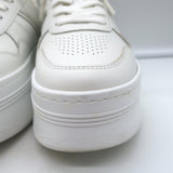 Celine Block Platform Low Top Sneakers White Leather Size 35