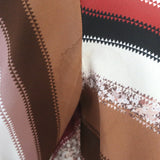 Altuzarra Newberry Tie-Neck Blouse Brown Chevron Striped Silk Size 42