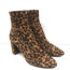 Saint Laurent Lou Ankle Boots Leopard Print Suede Size 39.5