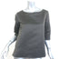 Marni Pleated-Back Blouse Dark Gray Satin Size 40