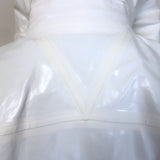 Bottega Veneta Hooded Rain Coat White Coated Linen Size Medium