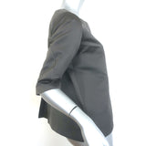 Marni Pleated-Back Blouse Dark Gray Satin Size 40