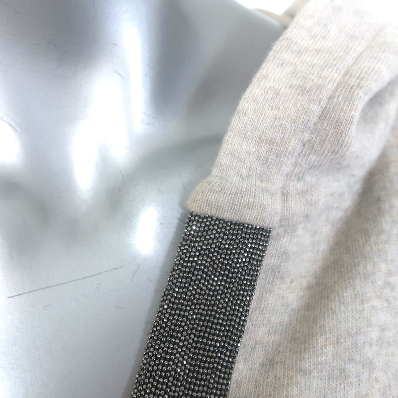 Brunello Cucinelli Monili-Trim Cashmere Hoodie &amp; Sweatpants Oatmeal Size Small