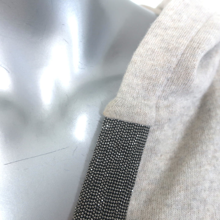 Brunello Cucinelli Monili-Trim Cashmere Hoodie &amp; Sweatpants Oatmeal Size Small