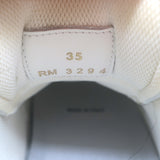 Celine Block Platform Low Top Sneakers White Leather Size 35