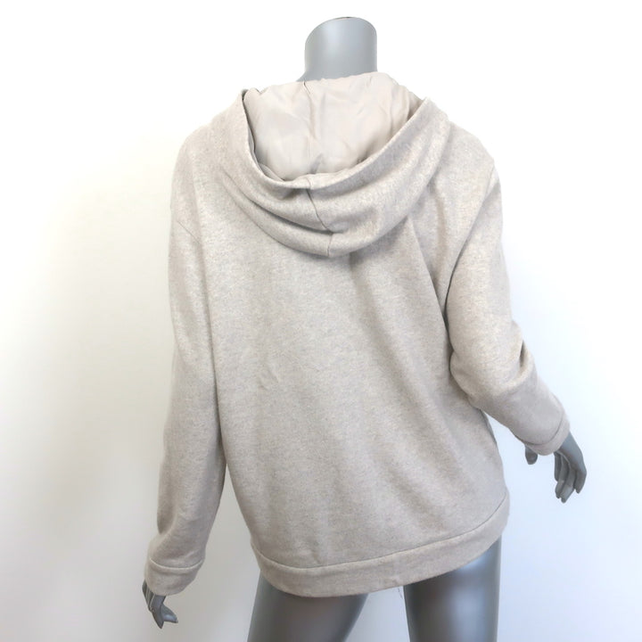 Brunello Cucinelli Monili-Trim Cashmere Hoodie &amp; Sweatpants Oatmeal Size Small