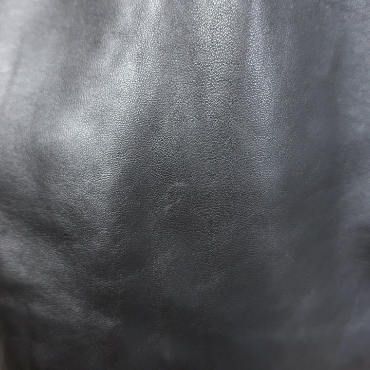 Lamarque Kirsi Cropped Short-Sleeve Leather Biker Jacket Black Size Medium